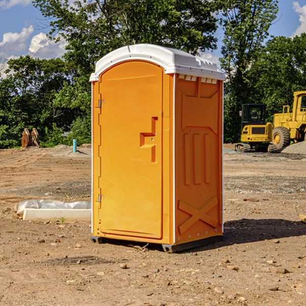 how often are the portable toilets cleaned and serviced during a rental period in Baldwin MN